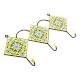 Yellow Turquoise Tiny Flower Ceramic Tiles Hooks